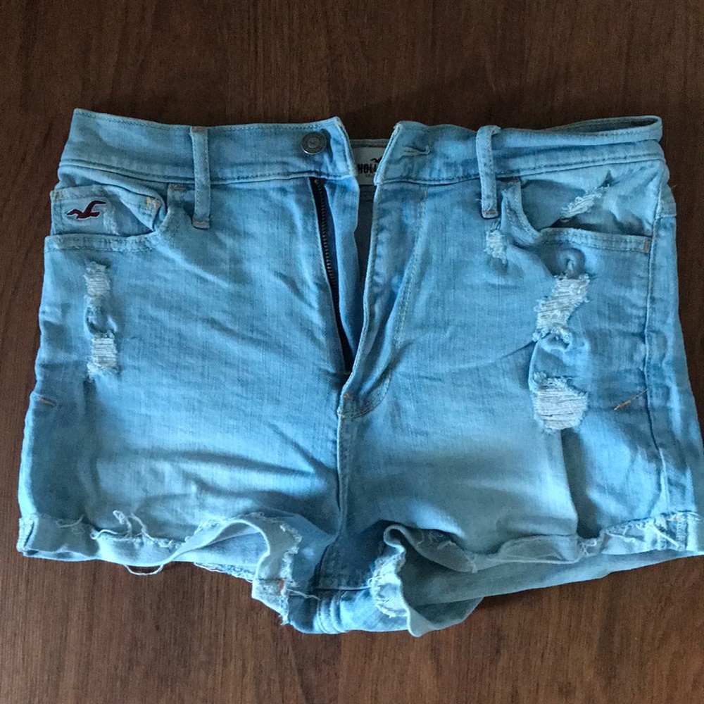 Hollister high waist jean shorts